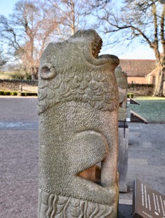 Ornate statue outside Rosslyn Chapel